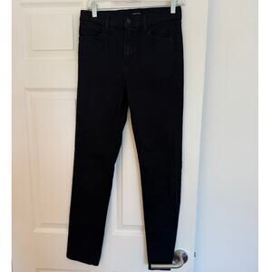 J Brand Ruby High Rise Cigarette Jeans Size 27 Varsity Black Stretch Denim